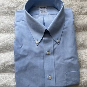 Brooks Brothers Blue Dress Shirt with Button-Down Collar